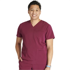 CK719A, Men's V-Neck 3 Pocket Scrub Top